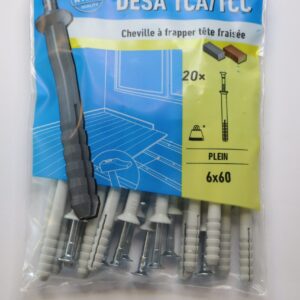 Cheville à frapper 6x60 sac de 20