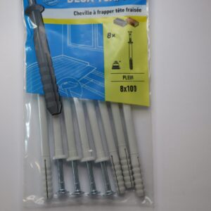 Cheville à frapper 8x100 sac de 8