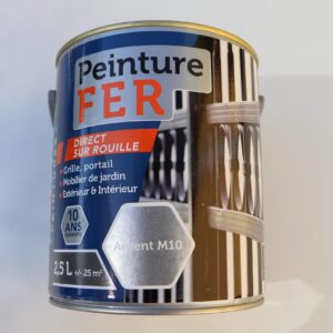 Peinture laque antirouille couleur Métal effet martelé pot de 2,5 L
