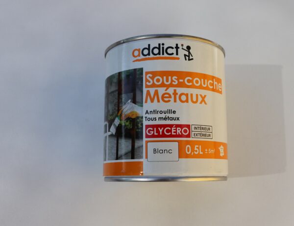 Peinture sous couche antirouille glycéro. Convient en extérieur / intérieur sur tous les métaux