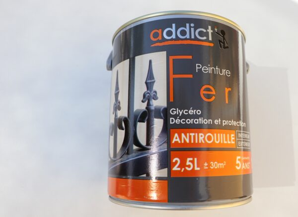 Peinture antirouille pour le fer à base de résine glycérophtalique pour travaux extérieur / intérieur.